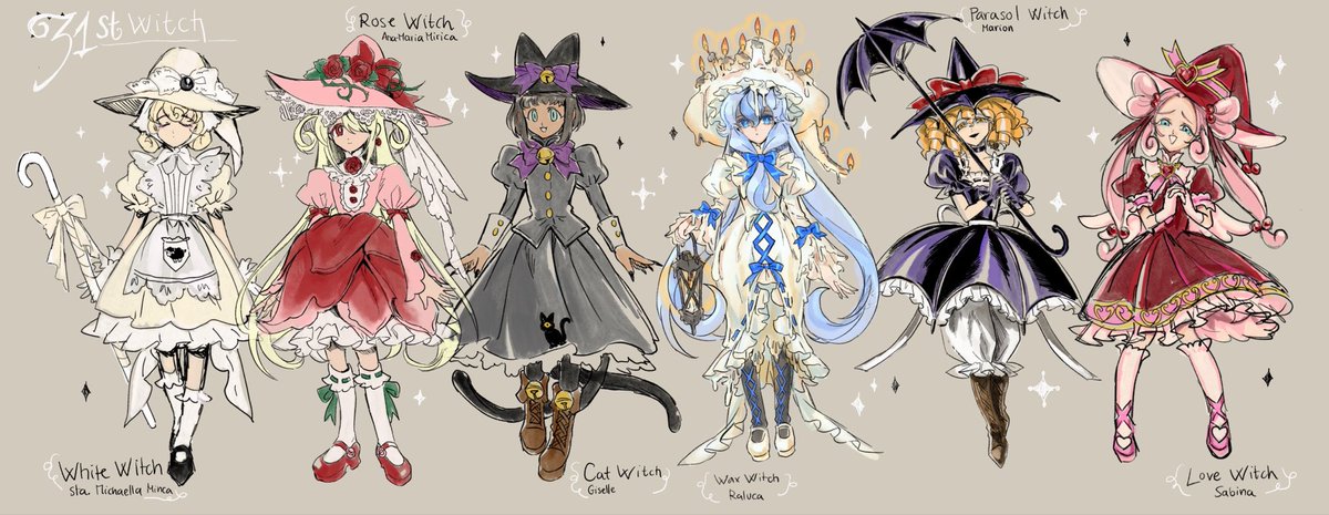 Happy Halloween 🎃 ✨
I have been drawing these little witches in my free time for fun!! 
Which one do you like the most?