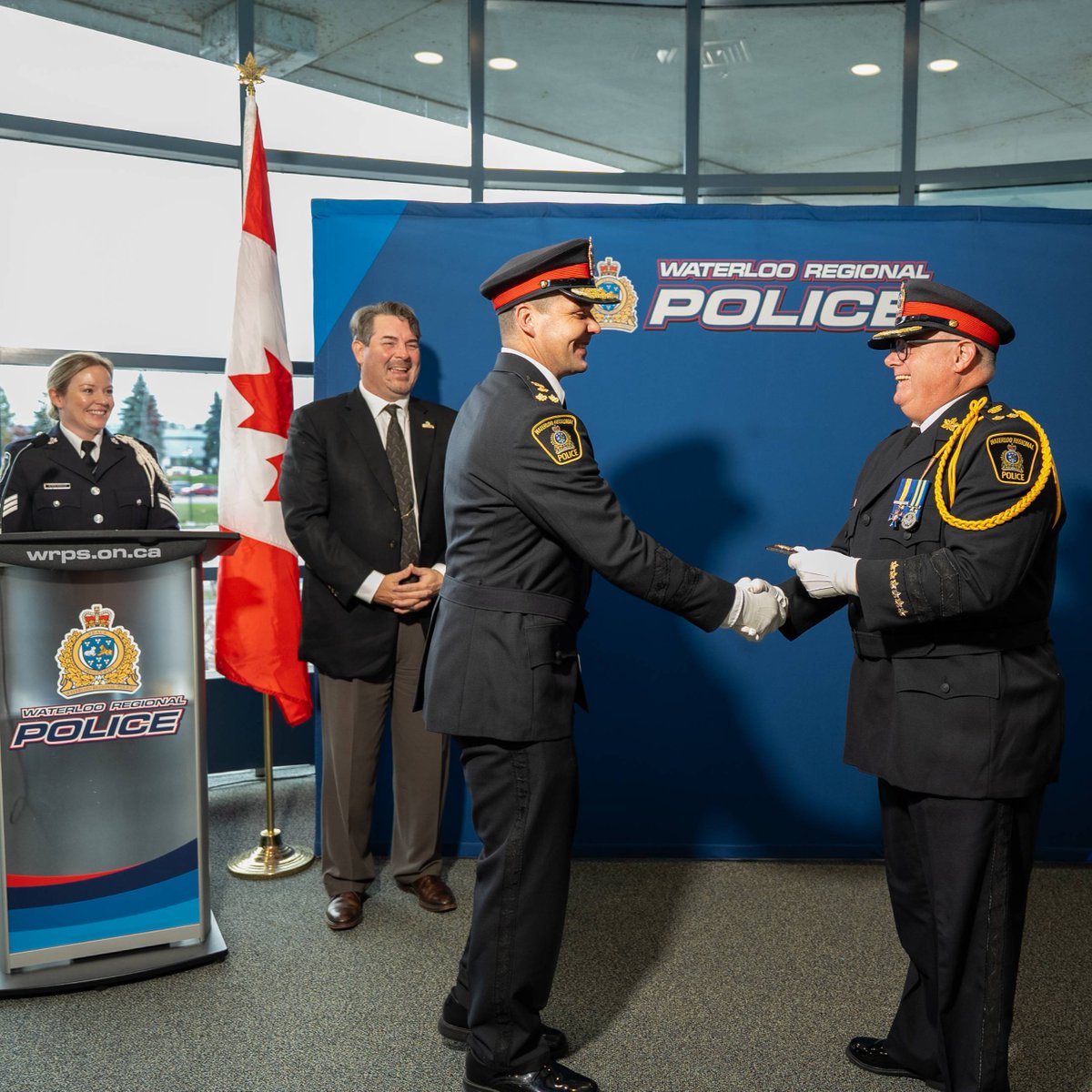 This morning, members were proud to celebrate the swearing-in of Deputy Chief John Goodman.

We look forward to Deputy Chief Goodman continuing to build strong community partnerships while delivering effective policing to the residents of Waterloo Region.

Congratulations, Deputy