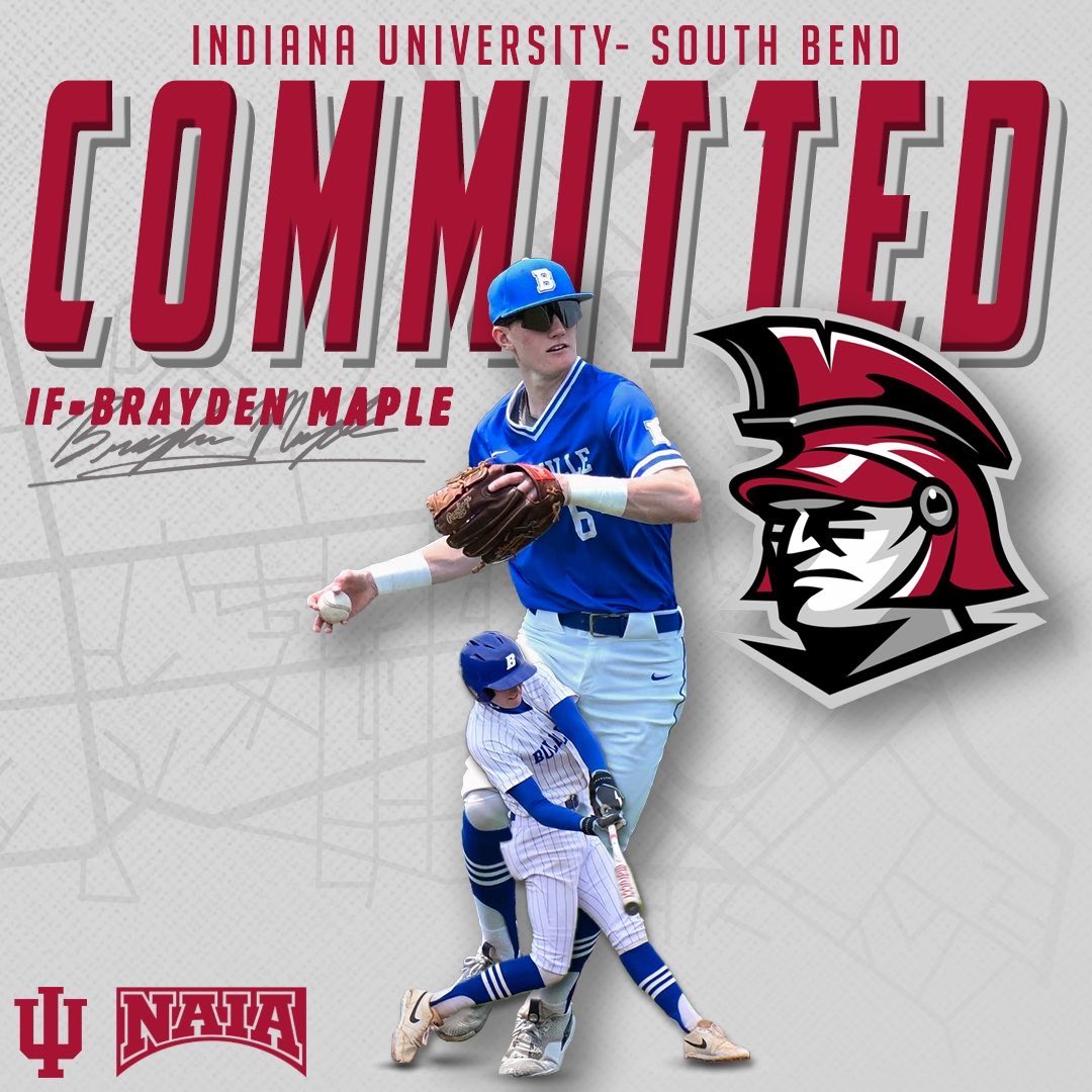 Congratulations to Brayden Maple on his commitment to Indiana University South Bend!
