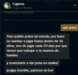 TyKia_lol's tweet image. @Friple_lol porque me flameas desde tu smurf 😢
