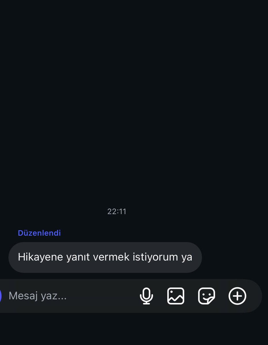 story atmıyorum diye gelen mesaj…