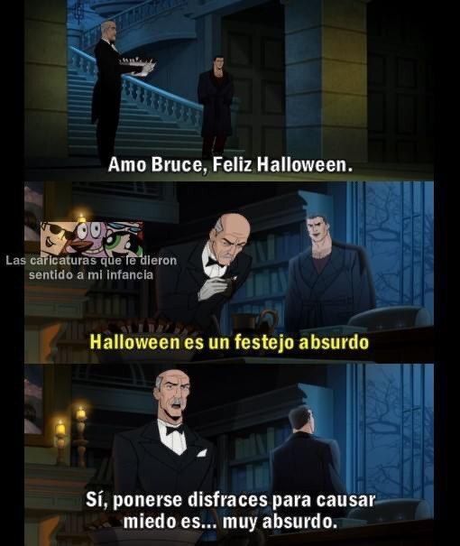FrikingosGalaxy's tweet image. Alfred: 1 - Bruce: 0. ¡Feliz Halloween! 🎃 #Batman #Halloween #HumorFriki