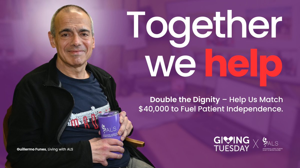 $40K MATCH IS LIVE! 📢 Our #GivingTuesdayCA campaign is officially underway. Every dollar you donate right now is DOUBLED to fund essential patient equipment &amp; resources. Help us secure the match today. 

Click to Double Your Impact: alsbc.ca/support-us/giv…