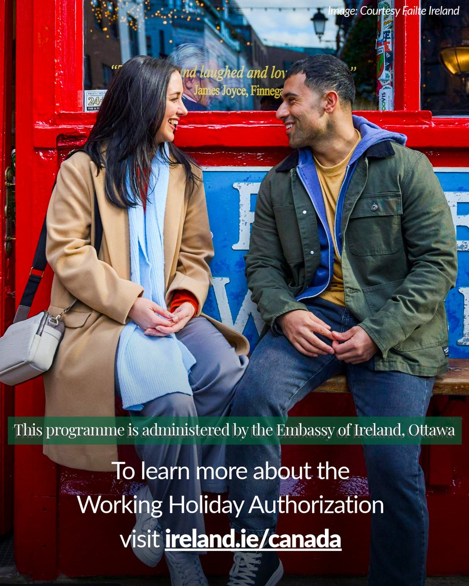 Ireland’s Working Holiday agreement with Canada offers an exciting opportunity for young Canadians aged 18-35 to experience living and working in Ireland.
For more information on eligibility requirements, visit:
🔗ireland.ie/en/canada/otta…