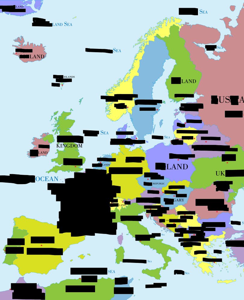 TerribleMaps's tweet image. The CIA recently declassified this map of Europe