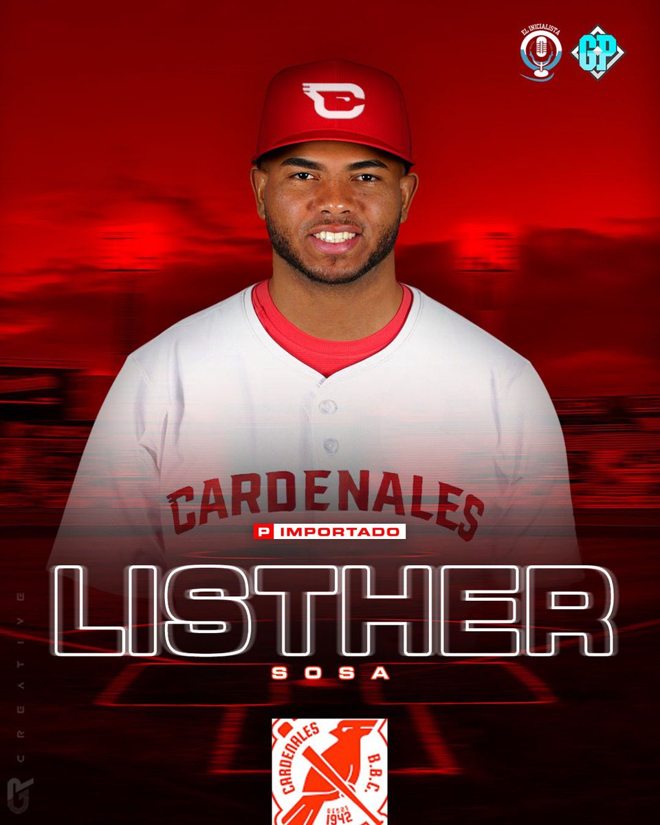 GeorgenyPerez's tweet image. El lanzador Listher Sosa jugará la temporada 2025-2026 con los #Cardenales de Lara. Se espera que se incorpore al equipo la próxima semana. #LVBP 

Fuentes me confirman la información adelantada por @ander_beisbol1