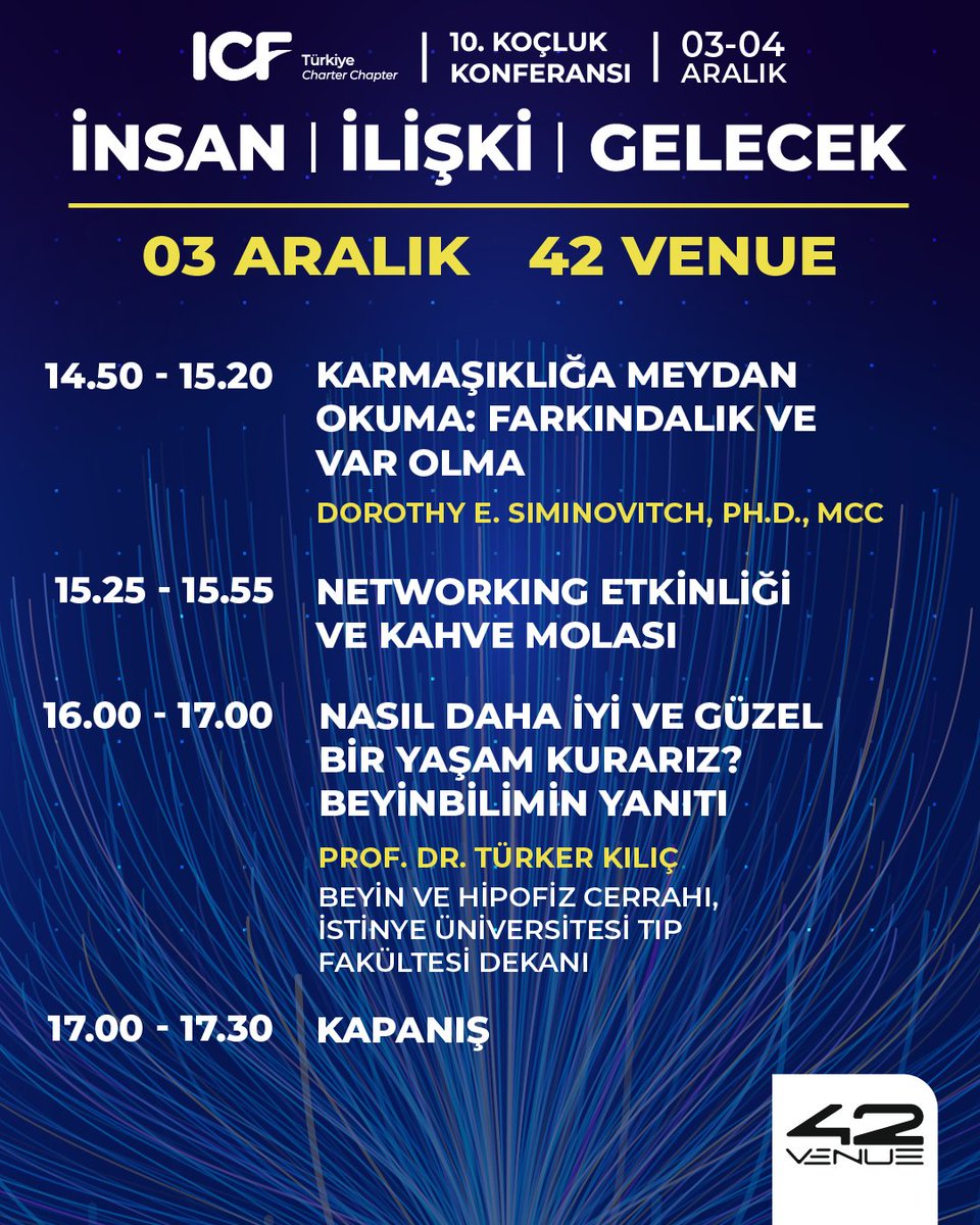 10. Koçluk Konferansı ilk gün programı belli oldu. Biletler satışta.  koclukkonferansi2025.endlessfairs.com