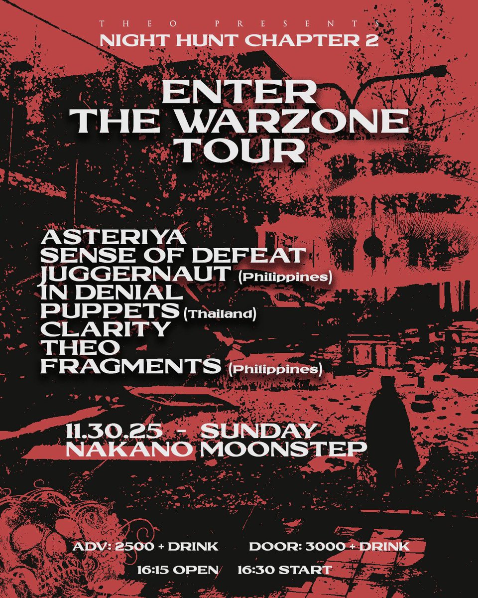 11.30.25
THEO PRESENTS
NIGHTHUNT CHAPTER 2 

Nakano - Moonstep. 

Let’s go!