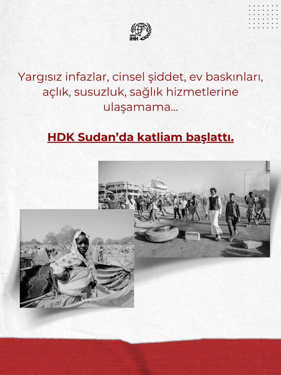 İnsanlık tarihe yeniden utançla geçiyor!
Sudan’da katliam yaşanıyor. Detaylar için⤴️