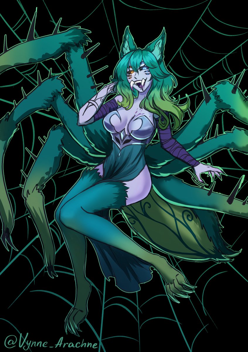 IF YOU DONT ALREADY KNOW <a href="/Vynne_Arachne/">Aravynne 🕷🕸💛 Vtuber</a> IS SO GOATED Halloween Art for the Year another magic gone wrong But what Kind of Web Shall i catch you in if you play a Trick on me :3 Happy Halloween all