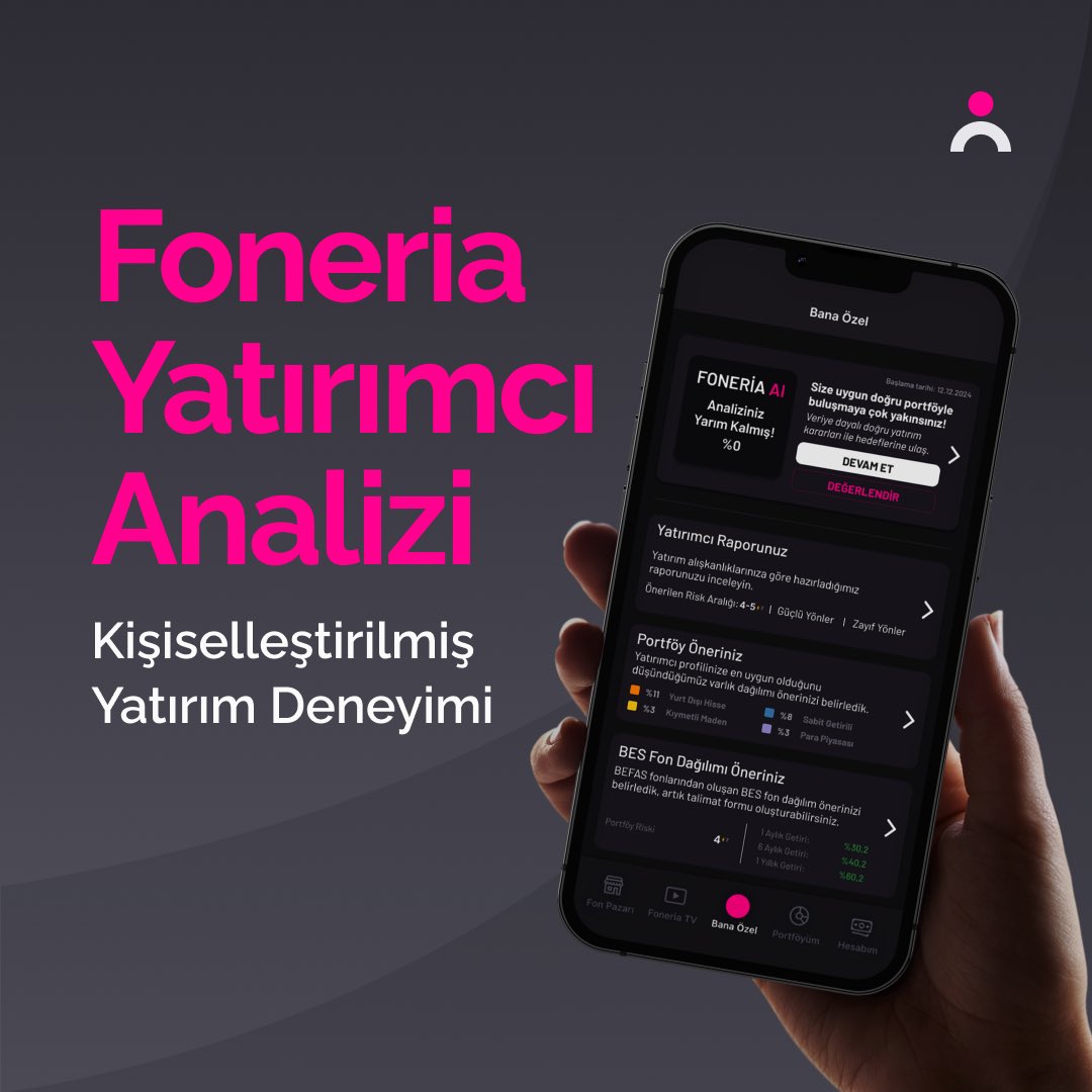 🎯 Foneria Yatırımcı Analizi ile kişiselleştirilmiş bir yatırım deneyimi!

Foneria uygulamasını indir, sadece birkaç soruya yanıt ver ve sana en uygun yatırımı keşfet.

#Foneria #FoneriaYatırımcıAnalizi