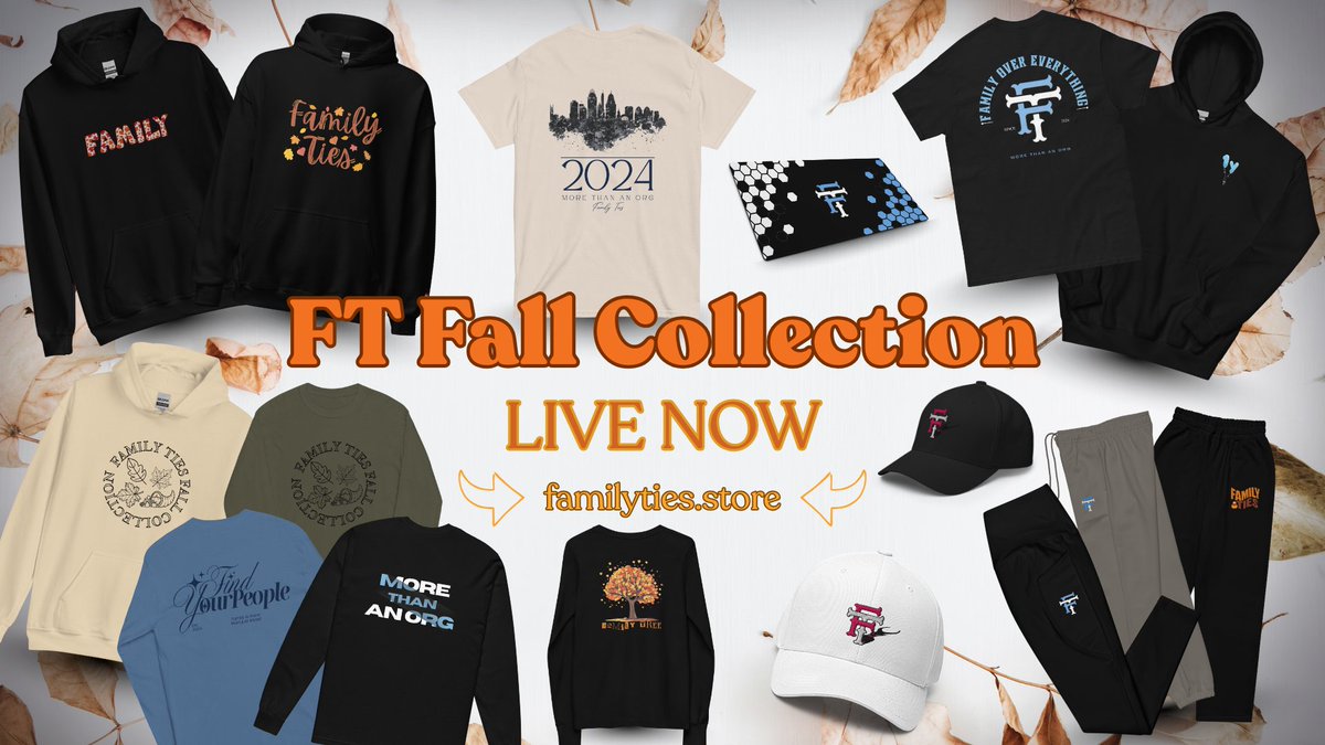 NEW MERCH DROP🔥

FALL COLLECTION🍂

familyties.store/shop/fall-coll…
