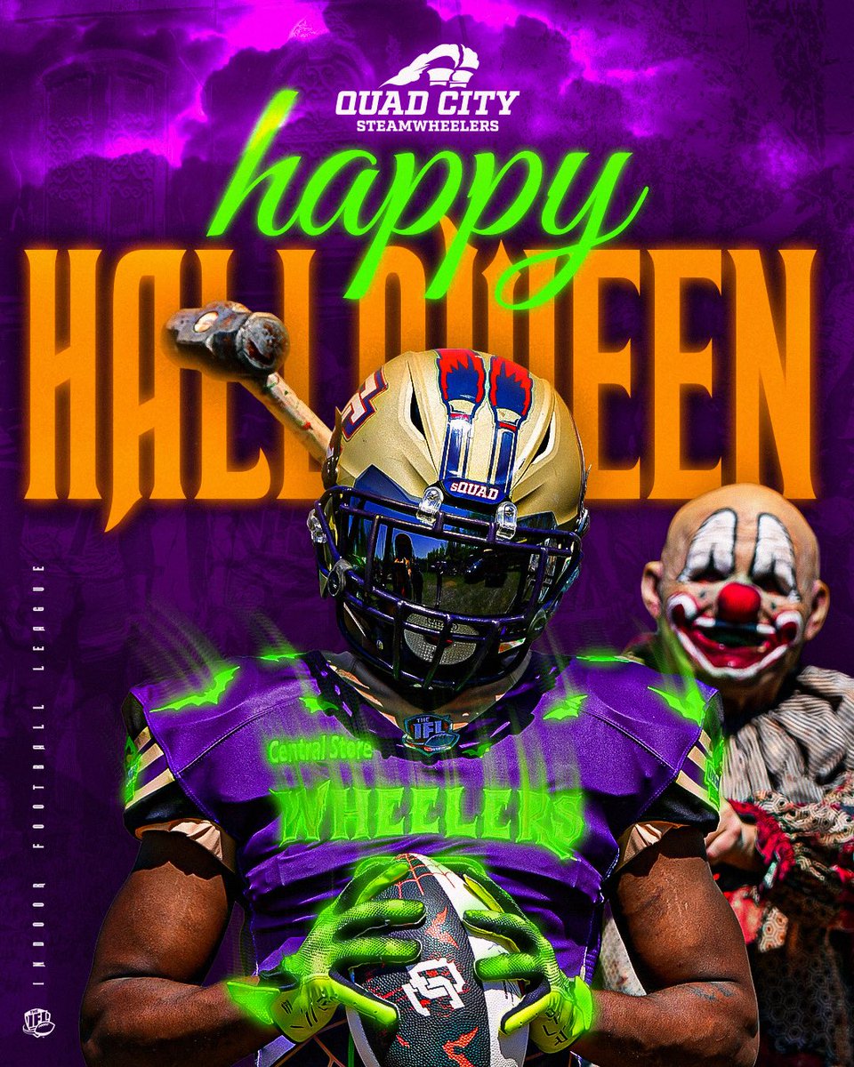 QCSteam's tweet image. Happy Halloween #WheelerNation !!

Have a safe and fun holiday!

#sQUADCITY | #Wheelers26