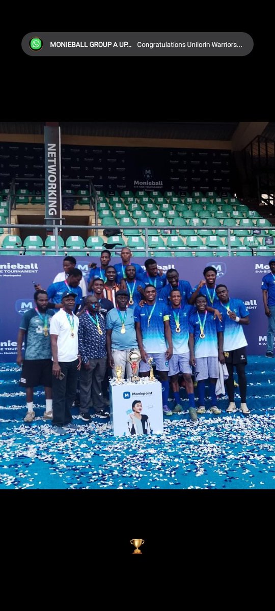 Champion things only.
We didn’t just play football.
We wrote history.
First edition, first trophy, University of Ilorin the blueprint.
Others came to take pictures. 😭🔥
