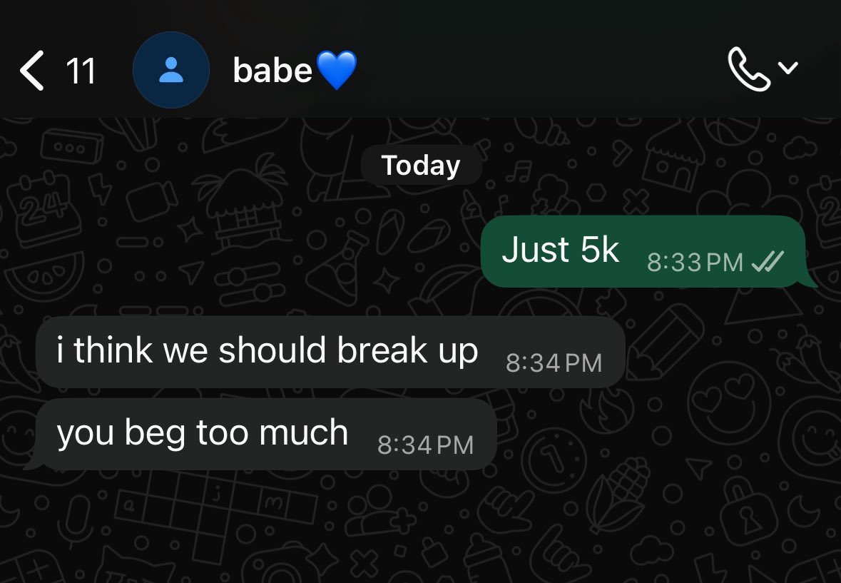 YKoluwaseun9's tweet image. i don use billing pursue this one again 💔