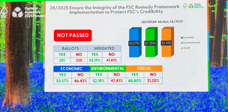 A majority of each chamber voted for integrity in the implementation of the <a href="/FSC_IC/">Forest Stewardship Council</a> Remedy Framework by APRIL and APP in #Indonesia. Time will tell if the FSC fixes the major problems exposed by NGO reports and communities #GA2025