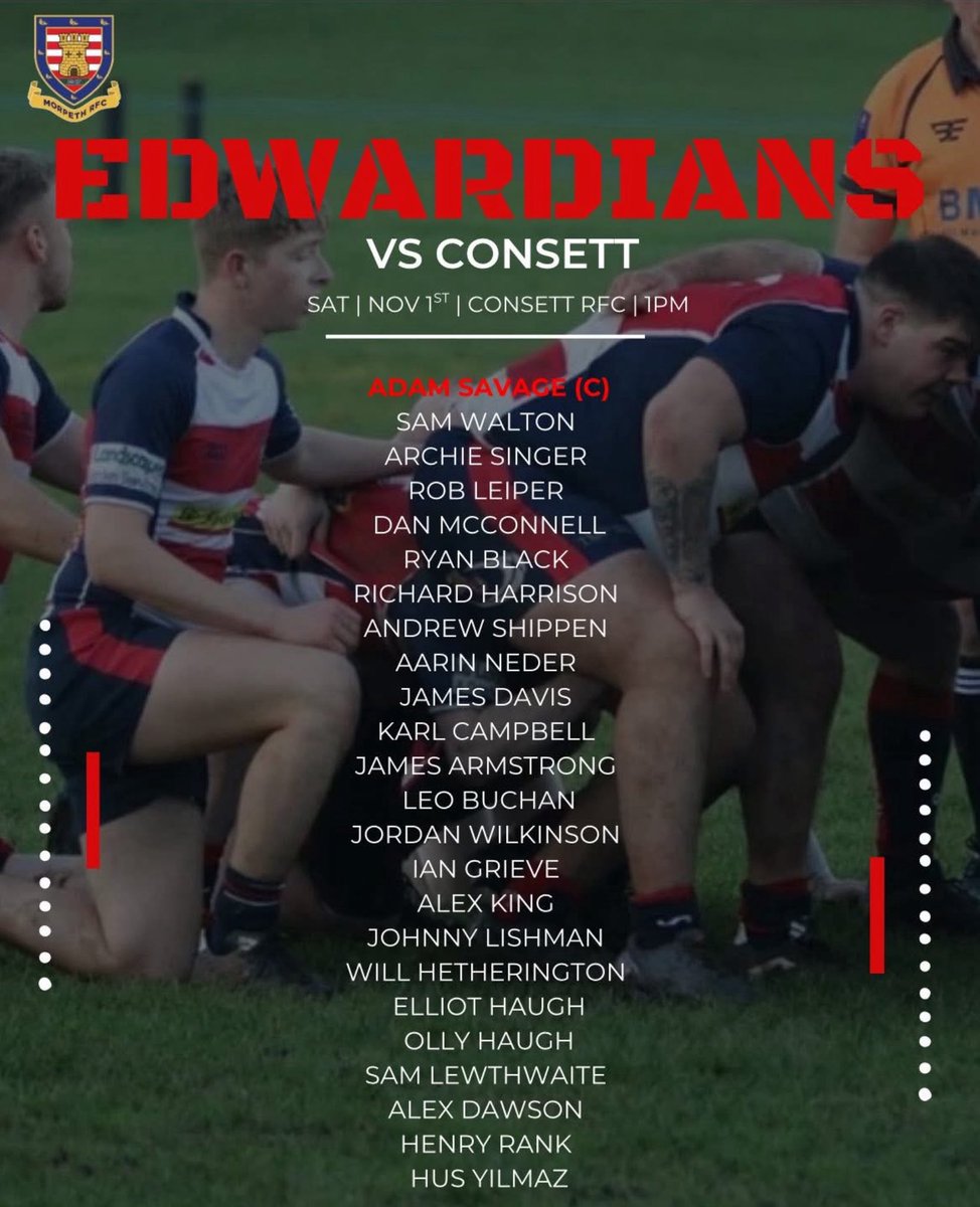 This weekend’s action 

<a href="/KeswickRugby/">Keswick Rugby Club</a> 🆚 1st XV - 2pm
Consett 🆚 Edwardians - 1pm