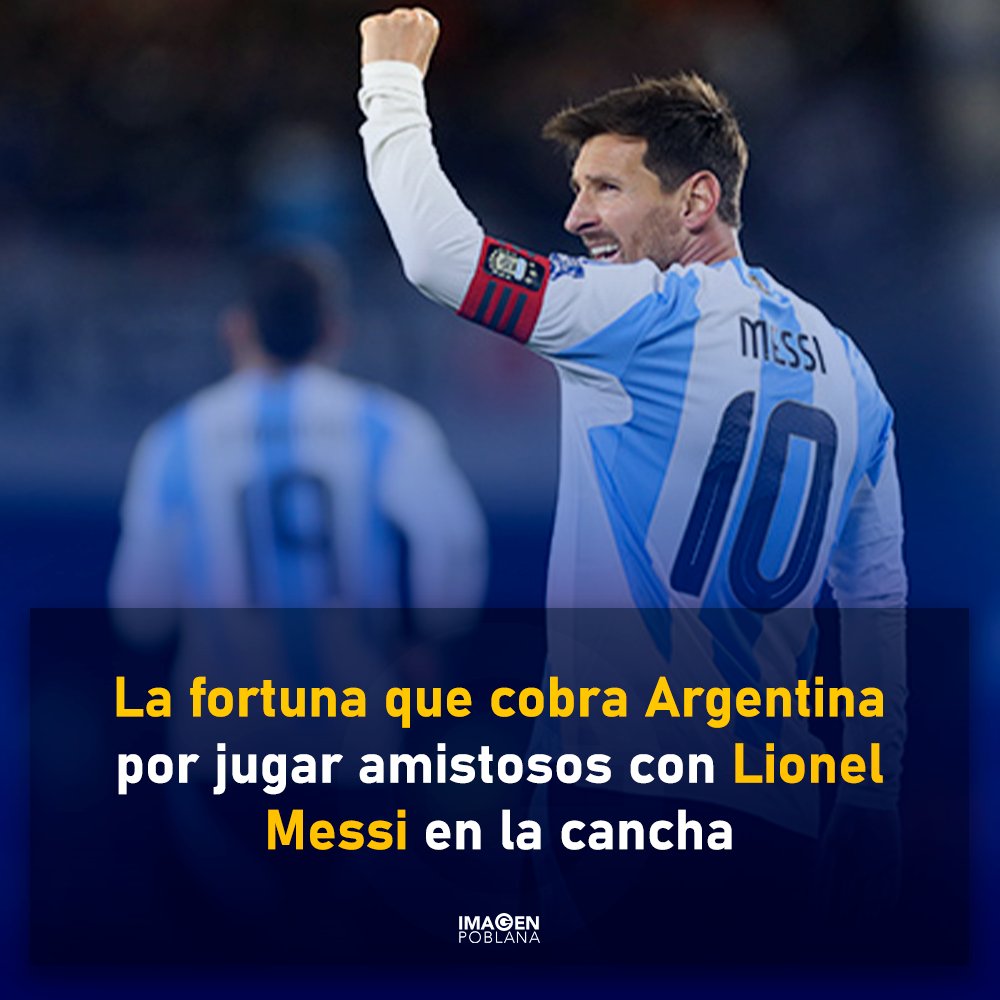 ⚽ Argentina ya agarró de mina de oro a Messi, y es que, según diversos periodistas, habrían negociado alrededor de 12 millones de euros para que el jugador del Inter Miami se presentara en el partido amistoso contra Angola en África.

imagenpoblana.com/25/10/31/la-fo…