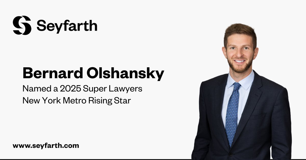 Bernard Olshansky was named as a 2025 New York Metro Rising Star by Super Lawyers.
 
Please join us in congratulating, Bernie!
 
ow.ly/ueZA50Xl9Z3