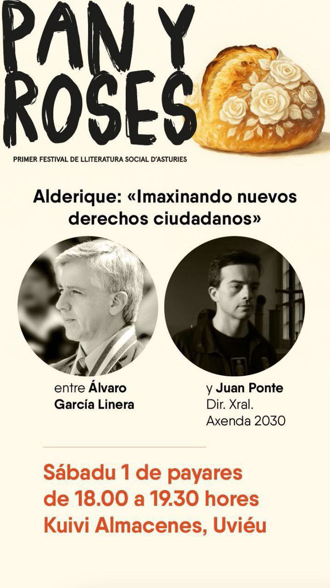 Mañana tengo el honor de conversar con Álvaro García Linera sobre derechos de existencia, comunes, demandas populares, deseos y nuevos derechos ciudadanos. 

“Luchar, vencer, caerse, levantarse, luchar, vencer, caerse, levantarse”. 

¡Nos vemos en <a href="/Fest_PanyRoses/">Festival Pan y Roses</a> !