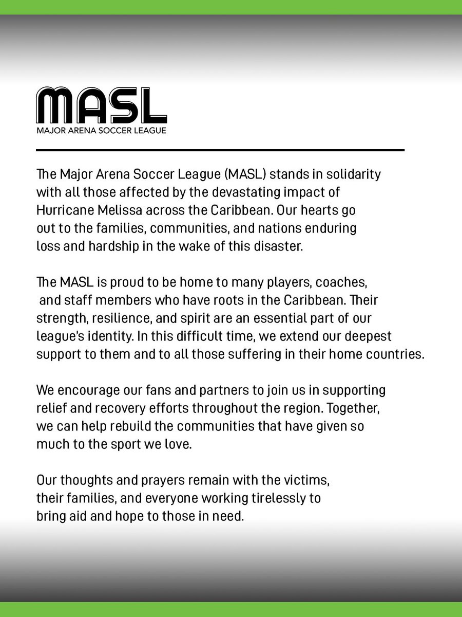 The Major Arena Soccer League and the indoor soccer community are truly a family. Over the years, we’ve been blessed to have so many incredible young men from Jamaica come to the U.S. and make it their second home.
