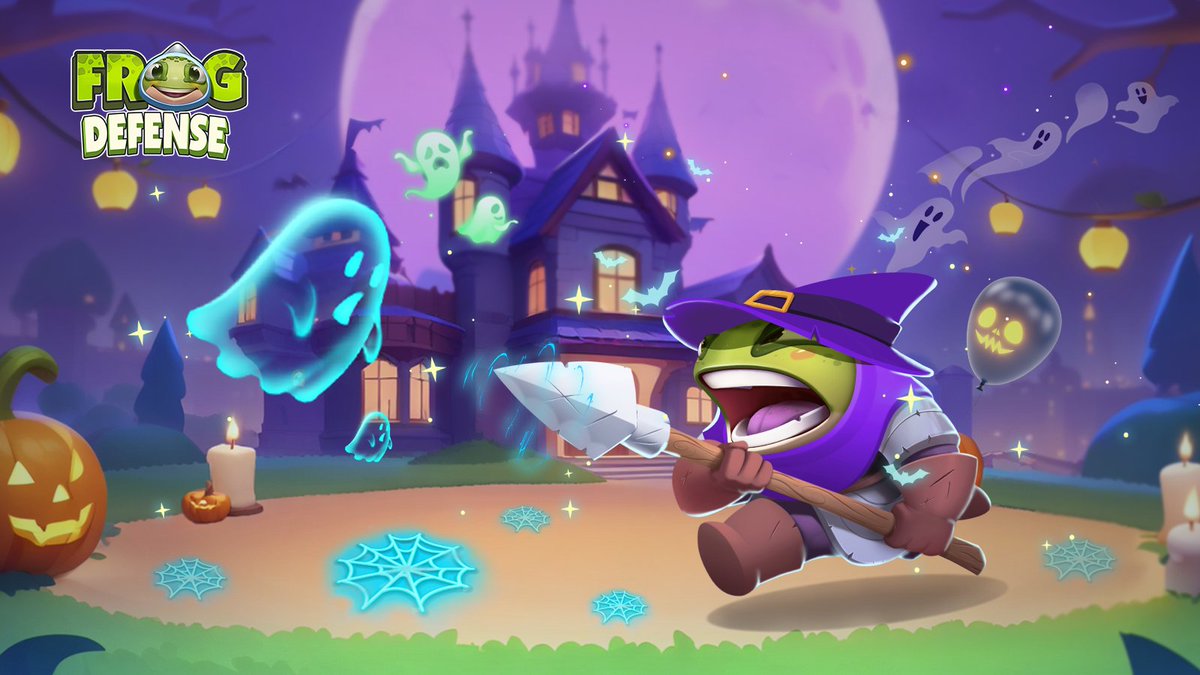 🌕 Halloween night — the moon bleeds orange.  
👻 Monsters rise from the haunted marsh.  

Only the bravest frogs leap in.  
Conquer… or croak? 🐸⚔️