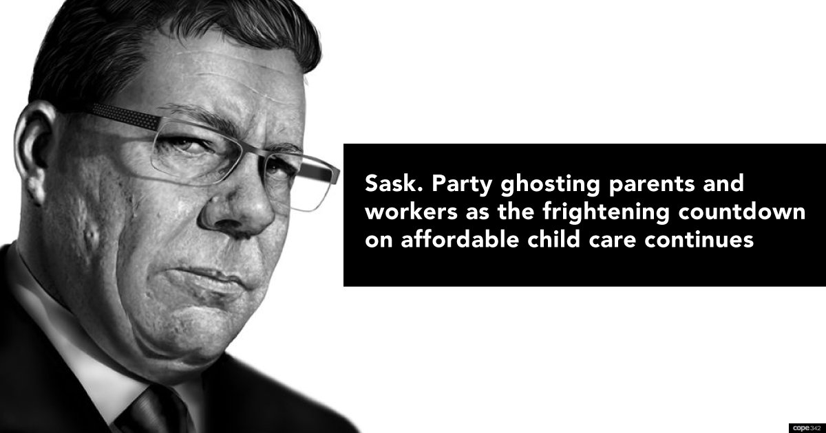 Sask. Party ghosting parents and workers as the frightening countdown on affordable child care continues #skpoli sk.cupe.ca/2025/10/31/sas…