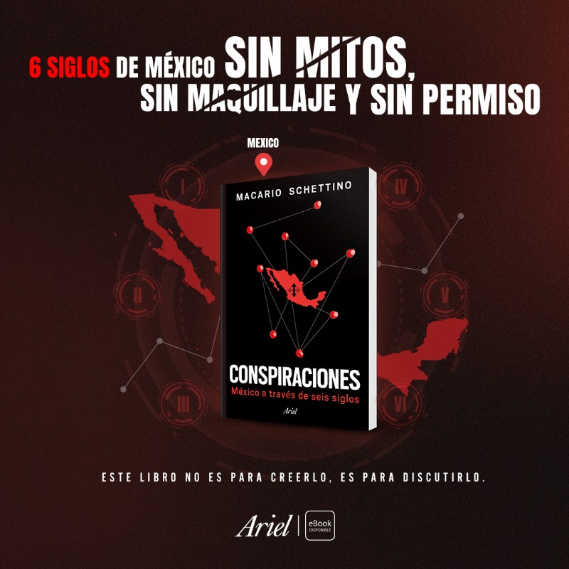 PlanetaLibrosMx's tweet photo. ¿Listo para replantearte la historia de México?
Descubre Conspiraciones y cambia tu forma de ver el pasado.
 Conócelo aquí.