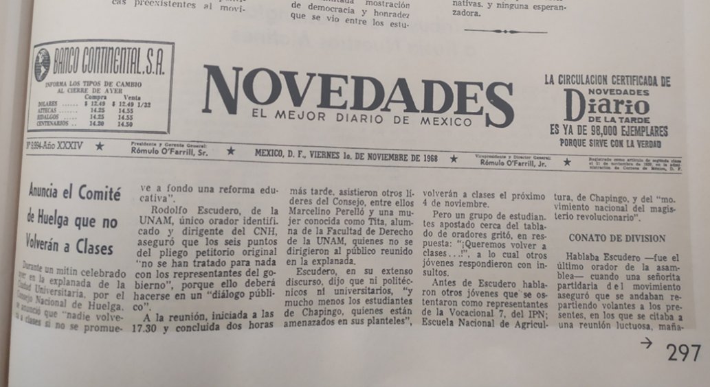 #SigloXX

31-octubre-1968

En la explanada de Ciudad Universitaria se realizó un mitin, al que asistieron cerca de 10 mil personas. Se tomó el acuerdo de celebrar asambleas en todos los planteles en huelga para decidir el futuro del movimiento.