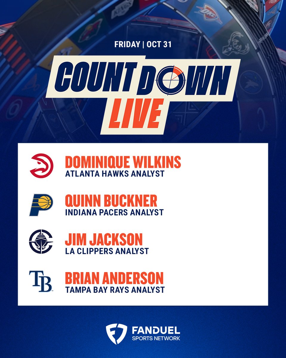 FanDuelSN's tweet photo. The only thing more stacked than your candy bag? Today’s Countdown Live show! 🎃

We’ll see you at 5:30 pm ET on FanDuel Sports Network.

@DWilkins21 | @QuinnBuckner | @jimjackson419 https://t.co/3xlud50mo9