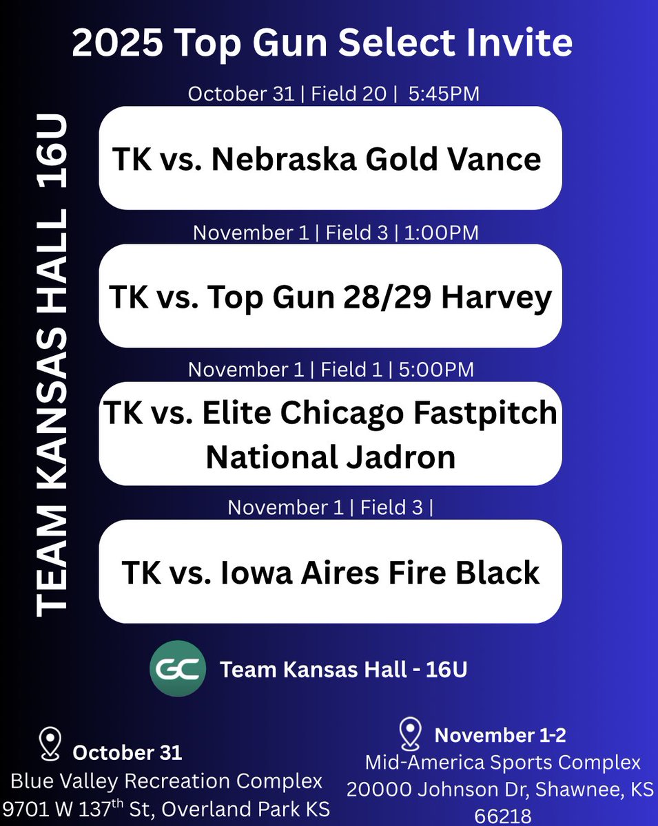 Last tournament of the fall. Let's goooo!!! 💪🏼🥎 <a href="/FSCCSBHounds/">FSCC Softball</a> <a href="/BUCOSoftball/">Butler Softball</a> <a href="/MinesSoftball/">Mines Softball</a> <a href="/CoachJoshBarnes/">Josh Barnes</a> <a href="/jccc_softball/">JCCC Softball</a> <a href="/EState_Softball/">Emporia State Softball</a> <a href="/Gorilla_SFB/">Pitt State Softball 🥎</a>