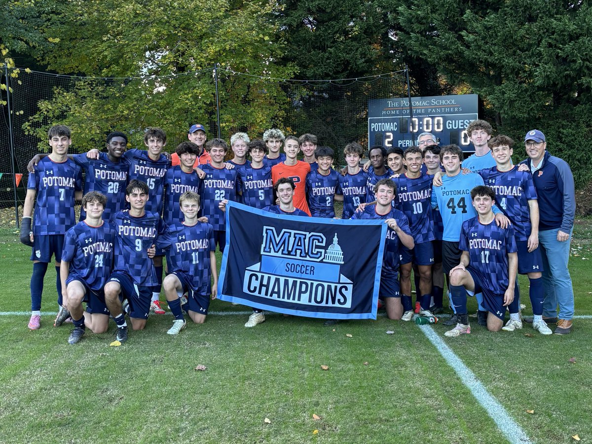 Congratulations to Potomac School on earning their 2nd straight #MACsoccer tournament title with a 2-0 win yesterday over regular season co-champion Georgetown Day. 🏆