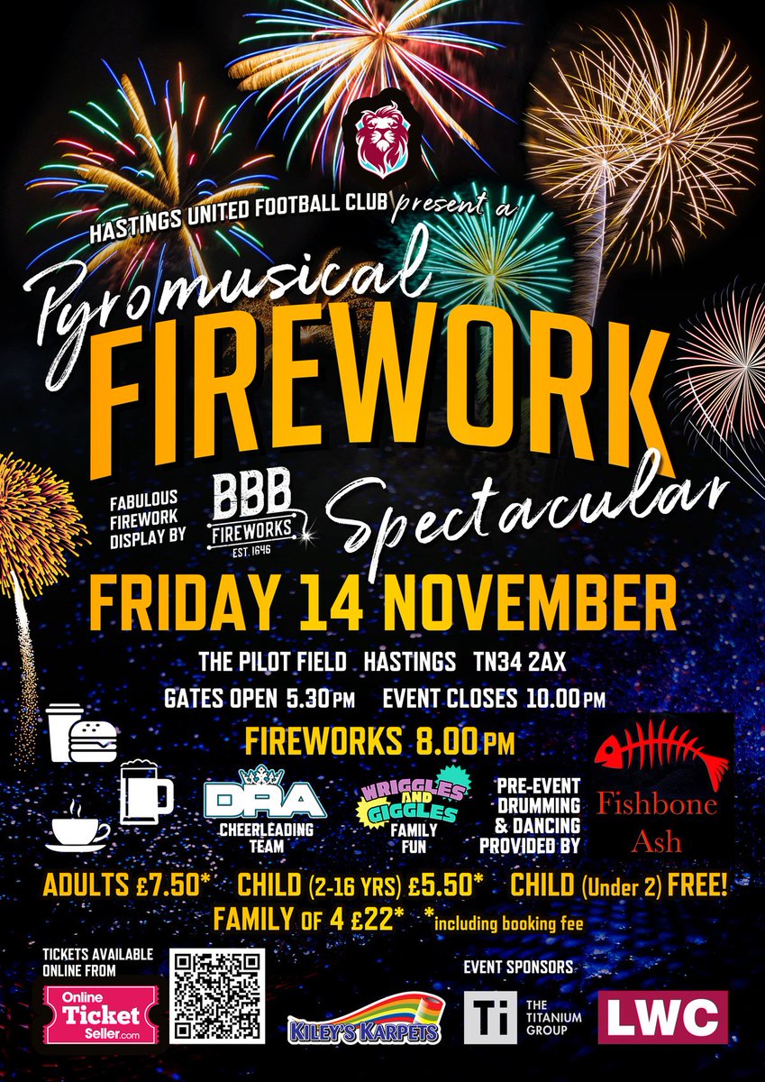 🎆 𝗧𝗵𝗲 𝗕𝗶𝗴 𝗢𝗻𝗲 𝗜𝘀 𝗕𝗮𝗰𝗸! 🎆

Get ready for a night to remember at our 𝗙𝗮𝗺𝗶𝗹𝘆 𝗙𝗶𝗿𝗲𝘄𝗼𝗿𝗸 𝗦𝗽𝗲𝗰𝘁𝗮𝗰𝘂𝗹𝗮𝗿 at 𝗧𝗵𝗲 𝗣𝗶𝗹𝗼𝘁 𝗙𝗶𝗲𝗹𝗱 — 𝗙𝗿𝗶𝗱𝗮𝘆 𝟭𝟰𝘁𝗵 𝗡𝗼𝘃𝗲𝗺𝗯𝗲𝗿! 💥

🎟️ hufc.onlineticketseller.com/events/133504