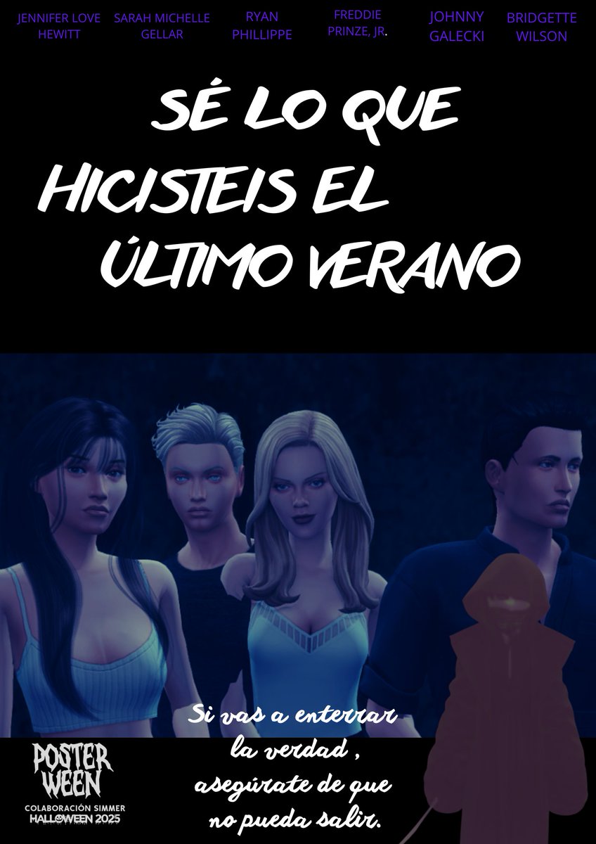 Miriamsimmer's tweet photo. Hola aquí hos traigo mi parte de esta magnífica colaboración de Halloween de @TanuskaRouge y @Ozono96 .
Mi POSTER es La película Ya se lo que hicieron en el ultimo verano. Gracias #PosTerWeen https://t.co/be45bxKKLc