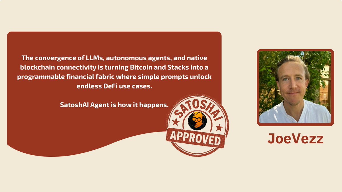 AI x Crypto is how DeFi can be made easily accessible to everyone.

<a href="/joevezz/">JoeVezz</a>, founder of <a href="/LunarCrush/">LunarCrush Social Intelligence</a>, thinks that SatoshAI is the way retail can tap into crypto with just a few prompts.