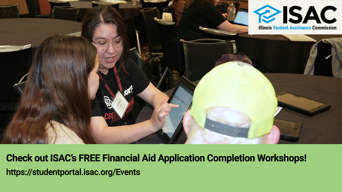 Don't get spooked by the financial aid process! You don't have to go through it alone. Our #ISACorps members are here to help you complete your financial aid applications! Before you head out for some treats, be sure to add one of ISAC's Financial Aid Application Completion