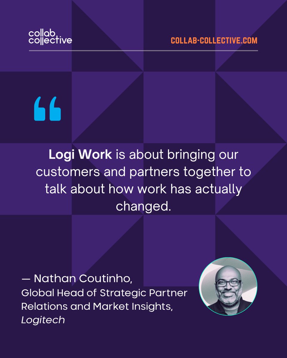 CollabCollect's tweet image. At Logi Work, collaboration takes center stage. Craig Durr talks with Logitech’s Nathan Coutinho about how customers and partners are redefining what modern work means today.
🎥 Full episode: bit.ly/3Wxj0Zp

#Logitech #HybridWork #WorkplaceExperience #TheCollabCollective