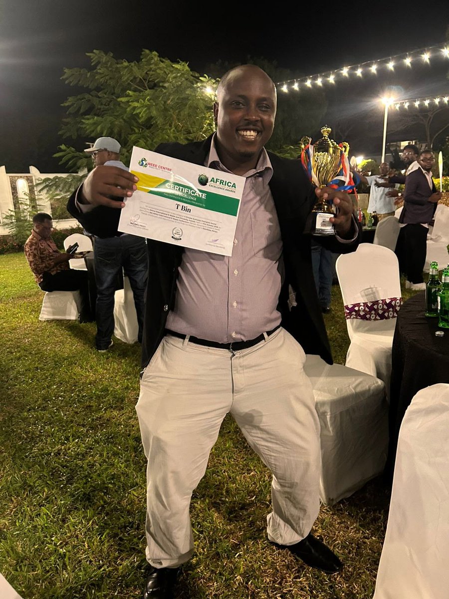 environpreneur's tweet image. October 2025 ended in a celebratory mode.Really humbled and Proud for our startup *T-Bin*, Recipient Of The Circular Economy Champion🏆Award at the Africa International E-Waste and Circularity Excellence Awards during the 5th Africa  International E-Waste Conference. #Innovation