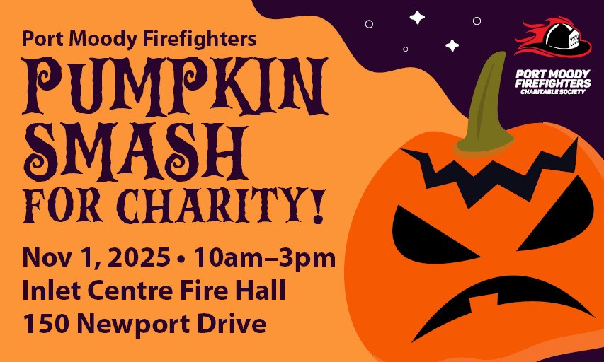 PortMoodyFR's tweet photo. 🎃🔥 It’s time to SMASH those pumpkins! 

Join us at the Fire Hall for a gourd-geous goodbye to Halloween. 

🚒 Fire trucks &amp; eco-friendly fun! 
📍 150 Newport Drive
🕒November 1 10am-3pm
#PumpkinSmash #FireHallFun #SquashIt https://t.co/wEPwEfEwyS