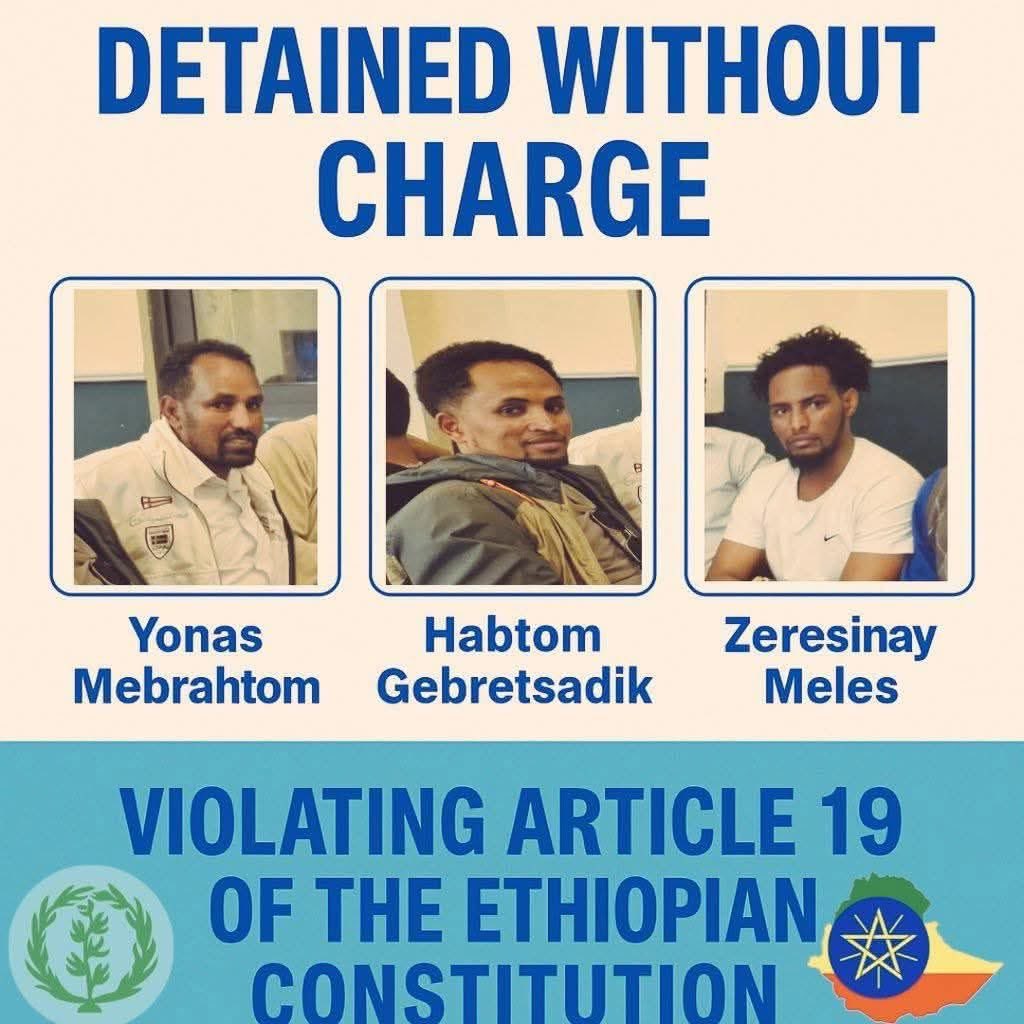 Three leaders of the Blue Revolution have been jailed in Ethiopia for almost two weeks without explanation. If they have committed a crime, bring them to court. If not release them immediately. Justice must not be delayed.<a href="/MFAEthiopia/">The Ministry of Foreign Affairs of Ethiopia 🇪🇹</a> <a href="/hrw/">Human Rights Watch</a> <a href="/AbiyAhmedAli/">Abiy Ahmed Ali 🇪🇹</a> <a href="/PMEthiopia/">Office of the Prime Minister - Ethiopia</a>