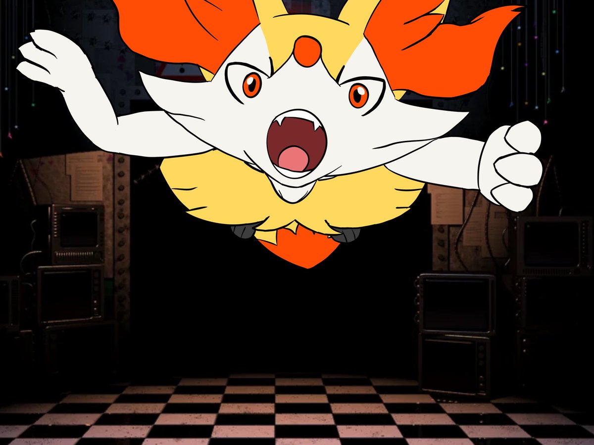 Phox Friday drawing #203: spooky halloween braixen (very scary)