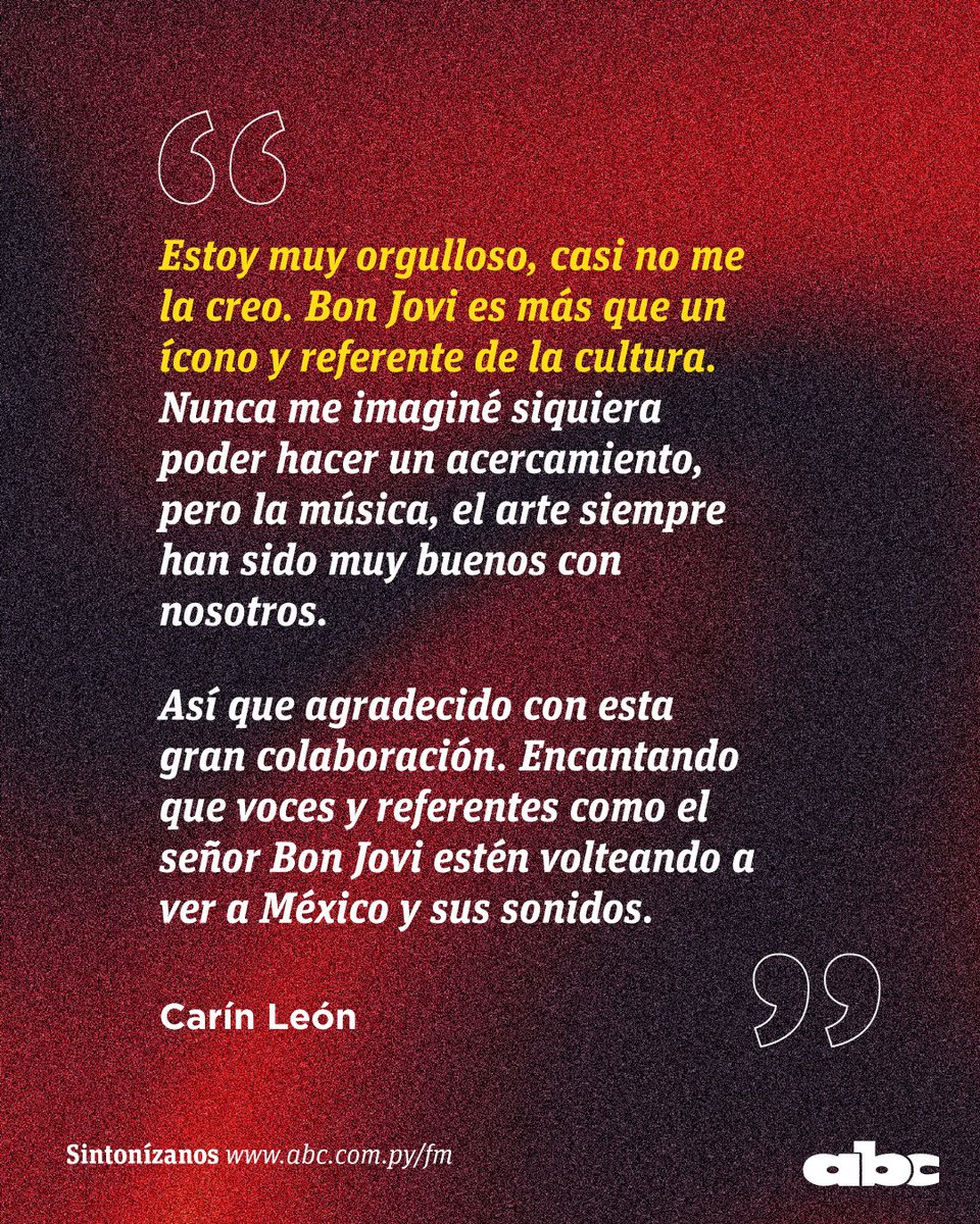 ¡Carín León vuelve a sorprender!✨

🔸El mexicano ganador del Latin Grammy une su voz con nada menos que #BonJovi 🤘 en una versión bilingüe de “We Made It Look Easy / Hicimos Que Pareciera Fácil”

En esta galería te contamos todos los detalles 👉

¿Qué te pareció el tema? 🎶