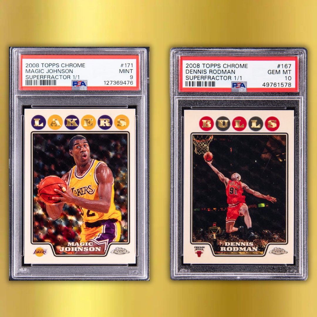 Topps Chrome made NBA Superfractors from 04 to 09 and for every player they have become some of the most stand-out impossible to find cards of their catalog

So how many base Supers did they make for these pair of all time greats?

Just two a piece

They end tomorrow <a href="/GoldinCo/">Goldin</a>