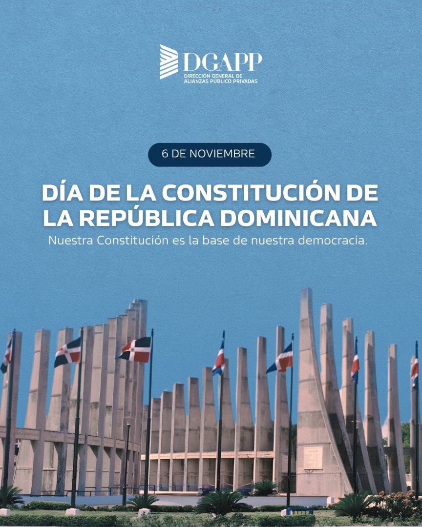 DGAPPRD's tweet image. Hoy celebramos el Día de la Constitución de la República Dominicana, conmemorando 181 años de nuestra primera Carta Magna, promulgada el 6 de noviembre de 1844.

Un pilar que sostiene nuestra democracia, nuestros derechos y nuestras libertades.
#DGAPP