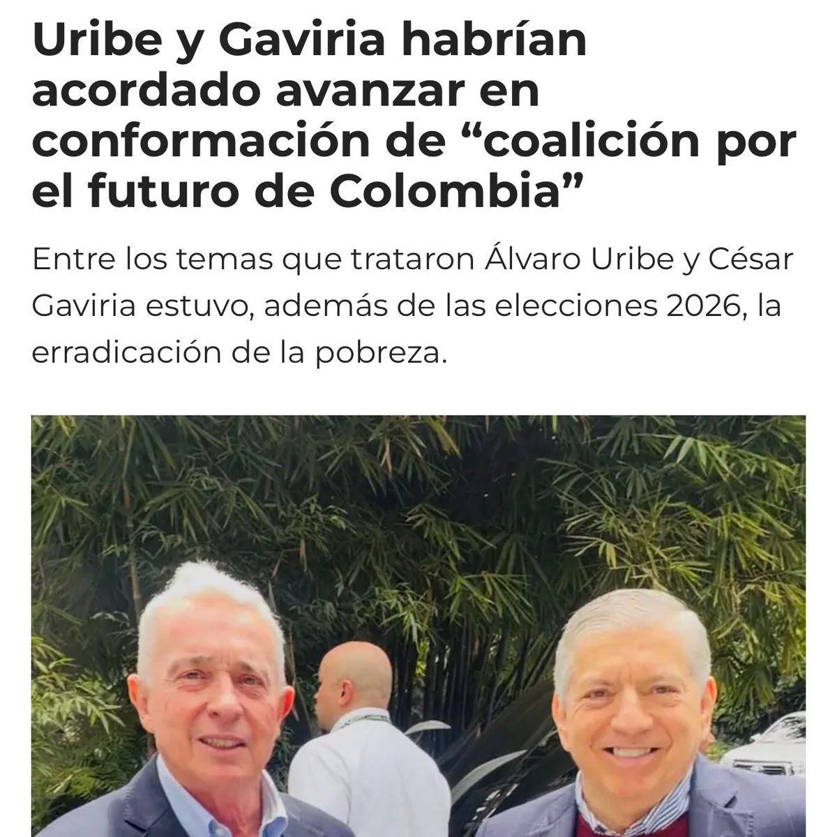 Tuvieron un gobierno de César Gaviria, dos gobiernos de Uribe, y otro más de Duque para erradicar la pobreza, pero no lo hicieron. ¿Ahora nos quieren decir que se van a unir para salvar a Colombia? Cínicos. El país no quiere volver al pasado. Saben que fue horroroso.