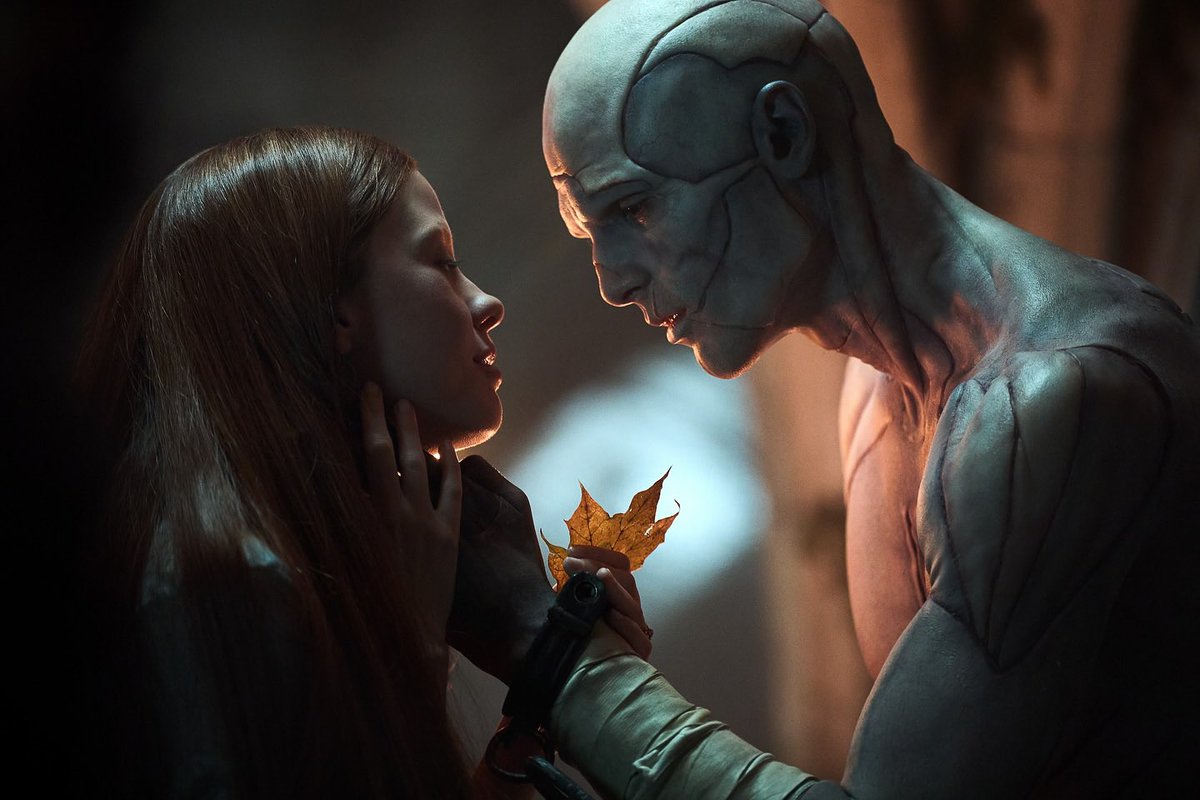 greyjedireylo's tweet image. I can’t stop staring at this still of Elizabeth and the Creature THEIR HANDS!!!! the TENDERNESS!!! their mutual expressions of LONGING!!! 😭😭😭