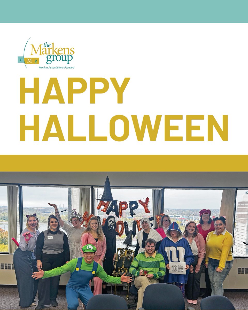 TheMarkensGroup's tweet photo. Best part of Halloween at TMG? The people. From decorating the office to showing off their creativity in our costume contest, our team brought together the kind of energy that makes work feel like community. This team is the best treat of all! https://t.co/sarnPfviPb