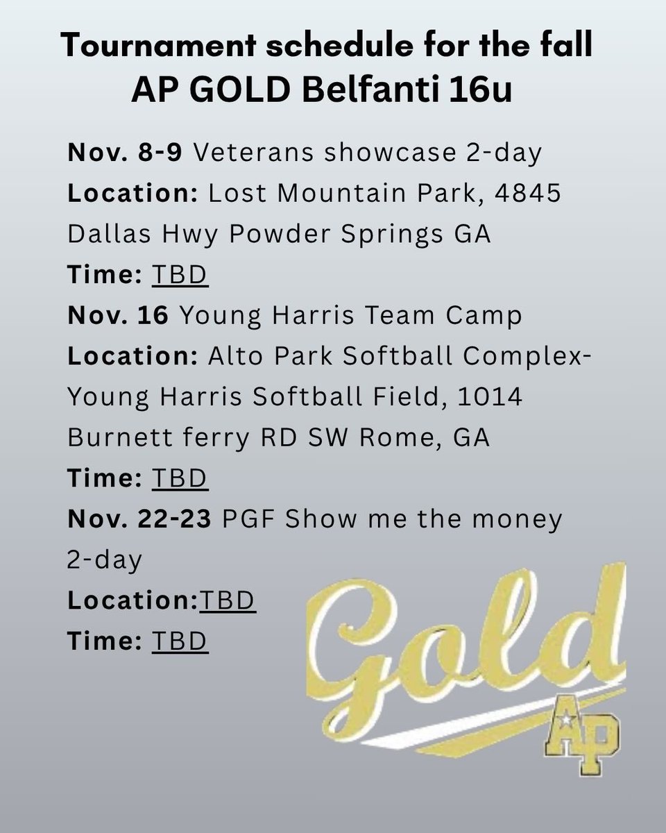 APGoldBelfanti's tweet image. Mark your calendars, FALL SCHEDULE IS HERE!!! #APProud #APGold