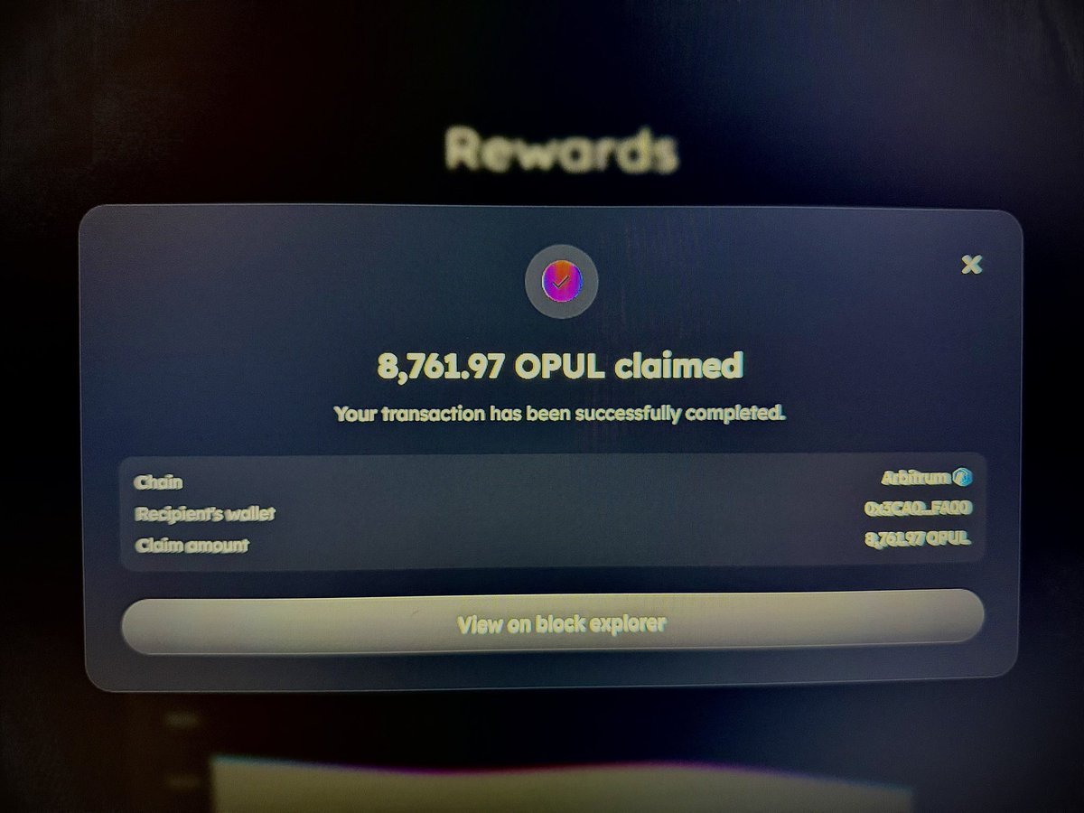 coxxy007's tweet image. Just claimed my #MFT rewards for the last 3 months - 8,761 $OPUL for doing nothing!!😎 Certainly won’t be selling any of them until the value of $OPUL is where it deserves to be. The alt market is suffering but not forever. Until then I’ll keep staking!🔥 Thank you $OPUL team🫡