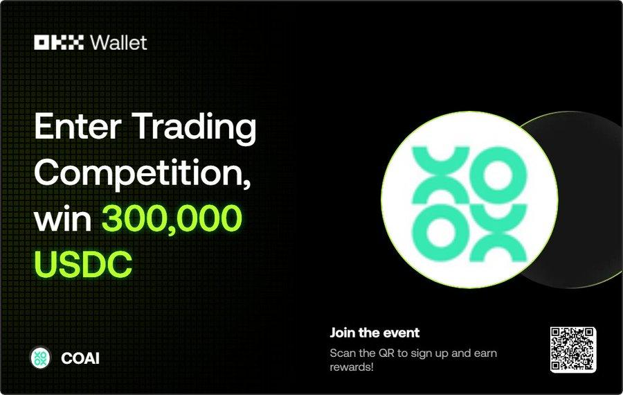ChainOpera_AI's tweet image. Thanks for @okx @wallet for holding $COAI Trading Competition. Participants will earn 300,000 USDC tokens.

web3.okx.com/boost/trading-…